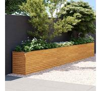 vidaXL Fioriera Rialzata da Giardino 578x50x69 cm in Acciaio Corten