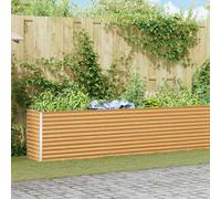 vidaXL Letto rialzato da Giardino 582 x 50 x 68 cm Acciaio zincato, Giardino e Terrazza, Box in Metallo Industriale, Letto Rialzato per Esterni, Soluzioni Moderne per Spazi Urbani