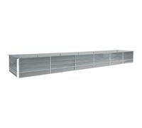 Letto rialzato da giardino acciaio zincato 480x80x45 cm grigio