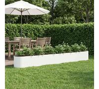 vidaXL Letto rialzato da giardino Bianco 360 x 40 x 40 cm