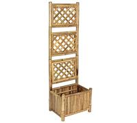 vidaXL Letto Rialzato da Giardino con Graticcio in Bambù 40 cm