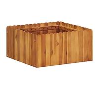 vidaXL Letto Rialzato da Giardino Fioriera Rustica Robusta Vaso Piante Fiori Portafiori 50x50x25 cm Colore Naturale Oliato Legno Massello di Acacia