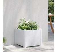 vidaXL Letto Rialzato da Giardino in PP Bianco 43x43x35 cm