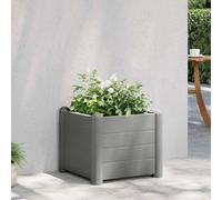 vidaXL Letto Rialzato da Giardino in PP Grigio Pietra 43x43x35 cm