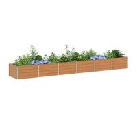 vidaXL Letto rialzato da Giardino Marrone Chiaro 480 x 80 x 45 cm, Progetti per Giardini e Terrazze, Stile Industriale, Mobili Resistenti per Spazi Esterni, Opzioni Funzionali e alla Moda