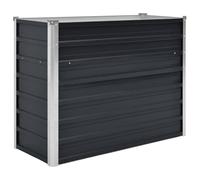 vidaXL Letto Rialzato da Giardino Profondo Bordi Piegati Letto di Coltura Vaso Portafiori da Esterno Antracite 100x40x77 cm in Acciaio Zincato