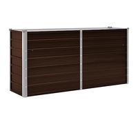 Letto rialzato giardino marrone 160x40x77 cm in acciaio zincato