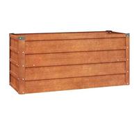 vidaXL Letto Rialzato da Giardino Ruggine 100x40x45 cm Acciaio Corten