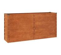 vidaXL Letto Rialzato da Giardino Ruggine 160x40x77 cm Acciaio Corten