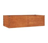 vidaXL Letto Rialzato da Giardino Ruggine 160x80x45 cm Acciaio Corten