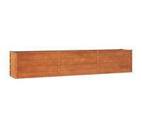 vidaXL Letto Rialzato da Giardino Ruggine 240x40x45 cm Acciaio Corten