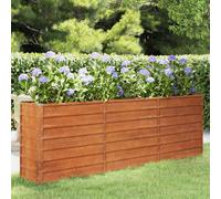 vidaXL Letto Rialzato da Giardino Ruggine 240x40x77 cm Acciaio Corten