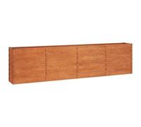 VIDAXL - Letto Rialzato da Giardino Ruggine 320x40x77 cm Acciaio Corten