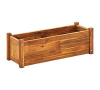 vidaXL Letto Rialzato da Giardino Vaso Fioriera Cassetta Piante Giardinaggio Portafiori Aperto Fioriera Balcone Terrazzi Legno Acacia