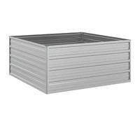 vidaXL Letto Rialzato Giardino 100x100x45cm in Acciaio Zincato Argento