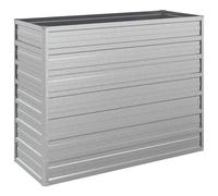 vidaXL Letto Rialzato Giardino 100x40x77 cm in Acciaio Zincato Argento