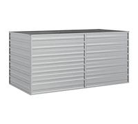 vidaXL Letto Rialzato Giardino 160x80x77 cm in Acciaio Zincato Argento