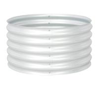 vidaXL Letto Rialzato Giardino 80x80x44 cm in Acciaio Zincato Argento