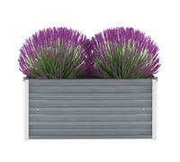 vidaXL Letto Rialzato Giardino in Acciaio Zincato 100x40x45 cm Grigio Fioriera
