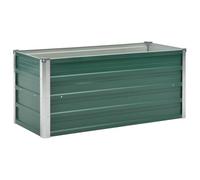 vidaXL Letto Rialzato Giardino in Acciaio Zincato 100x40x45 cm Verde Fioriera