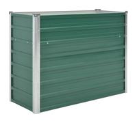 vidaXL Letto Rialzato Giardino in Acciaio Zincato 100x40x77 cm Verde