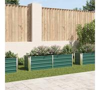 vidaXL Letto Rialzato Giardino in Acciaio Zincato 160x40x45 cm Verde Fioriera