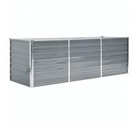 Letto rialzato da giardino acciaio zincato 240x80x77 cm grigio