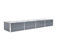 Letto rialzato giardino in acciaio zincato 320x80x45 cm grigio