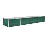 vidaXL Letto Rialzato Giardino in Acciaio Zincato 320x80x45 cm Verde