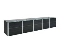 Letto rialzato in acciaio zincato 400x80x45 cm antracite