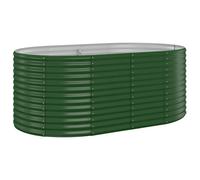 VIDAXL - Letto Giardino Acciaio Verniciato a Polvere 175x100x68 cm Verde