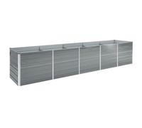 vidaXL Letto Rialzato in Acciaio Zincato 400x80x77 cm Grigio