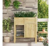 vidaXL Letto Rialzato Marrone 85 x 46 x 96 cm Legno massello di pino