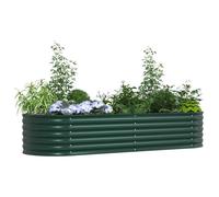 vidaXL Letto Rialzato Giardino Acciaio Fioriera Argento/Grigio Misure Diverse