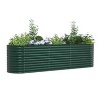 vidaXL Letto Rialzato Giardino Acciaio Fioriera Argento/Grigio Misure Diverse