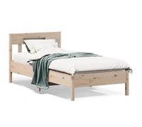 vidaXL Letto senza Materasso 75x190 cm in Legno Massello Pino