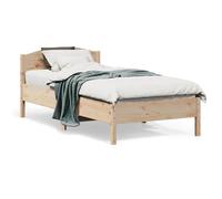 vidaXL Letto senza Materasso 75x190 cm in Legno Massello Pino