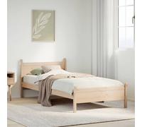 vidaXL Letto Senza Materasso 75x190 cm in Legno Massello Pino, Telaio Letto, Letto, giroletto, mobili per Camera da Letto, Base Letto, Letto Singolo