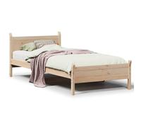 vidaXL Letto Senza Materasso 75x190 cm in Legno Massello Pino, Telaio Letto, Letto, giroletto, mobili per Camera da Letto, Base Letto, Letto Singolo