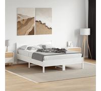 vidaXL Letto senza Materasso Bianco 120x190 cm Legno Massello di Pino