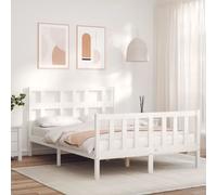 vidaXL Letto senza Materasso Bianco 140x190 cm Legno Massello di Pino