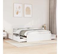 vidaXL Letto senza Materasso Bianco 140x200 cm Legno Massello di Pino