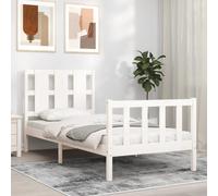 vidaXL Letto senza Materasso Bianco 90x190 cm in Legno Massello Pino
