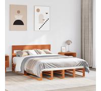 vidaXL Letto senza Materasso Marrone Cera 120x190 cm in Legno di Pino