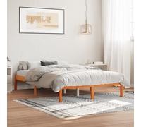 vidaXL Letto senza Materasso Marrone Cera 140x190 cm in Legno di Pino