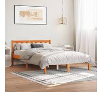 vidaXL Letto senza Materasso Marrone Cera 140x190 cm in Legno di Pino