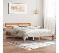 vidaXL Letto senza Materasso Marrone Cera 140x190 cm in Legno di Pino