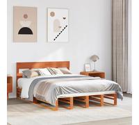 vidaXL Letto senza Materasso Marrone Cera 160x200 cm in Legno di Pino