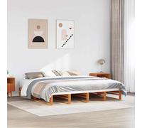 vidaXL Letto senza Materasso Marrone Cera 180x200 cm in Legno di Pino