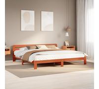 vidaXL Letto Senza Materasso Marrone Cera 180x200 cm in Legno di Pino, Telaio Letto, Letto, giroletto, mobili per Camera da Letto, Base Letto